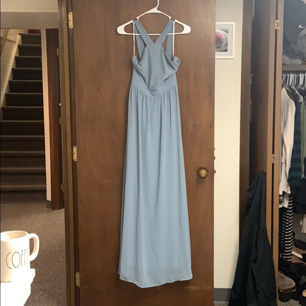 Lulus dress. dusty blue. size M. worn once. Great.